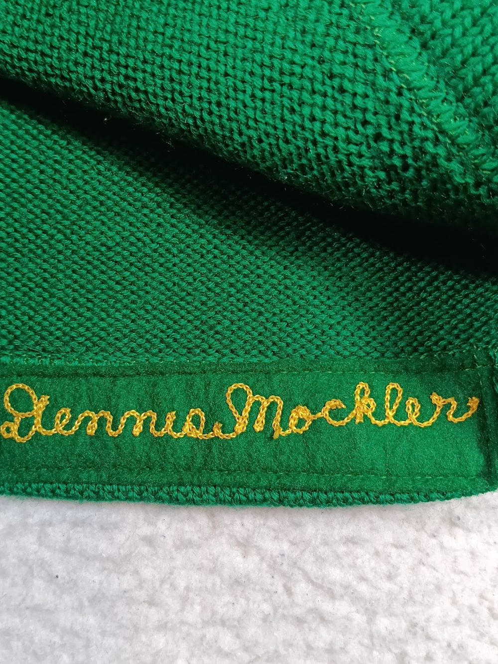 Vintage 50s Holloway Letterman Cardigna Mens 38 Kelly Green Chenille N Ivy - Picture 9 of 14